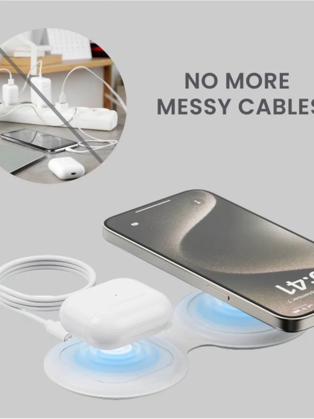 TravelSmart by Conair Foldable Wireless Charging Pad  NIB - White